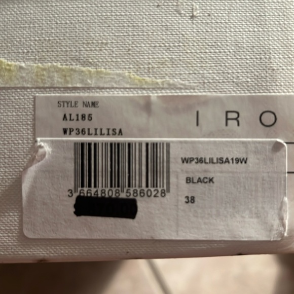 NWT- IRO BOOTS Size 38 New In Box Black Soft Leather, never worn,outside zipper - Picture 5 of 6